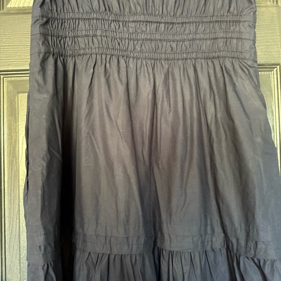 QUINCE • 100% Cotton Poplin Tiered Maxi Dress Navy size Small - Picture 9 of 10
